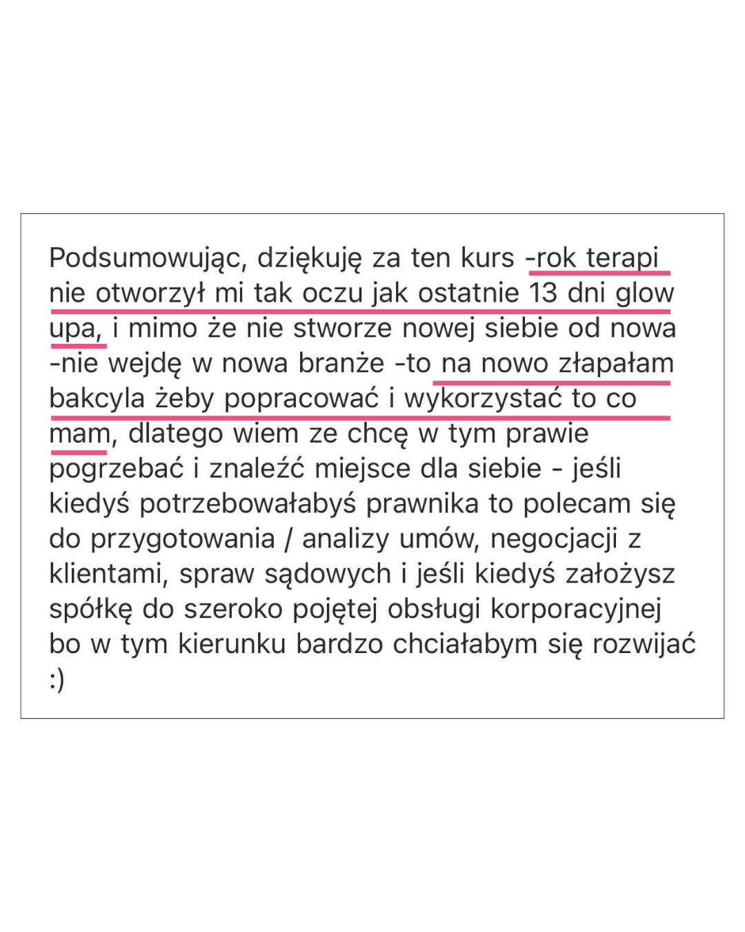 Opinia uczestniczki Ania