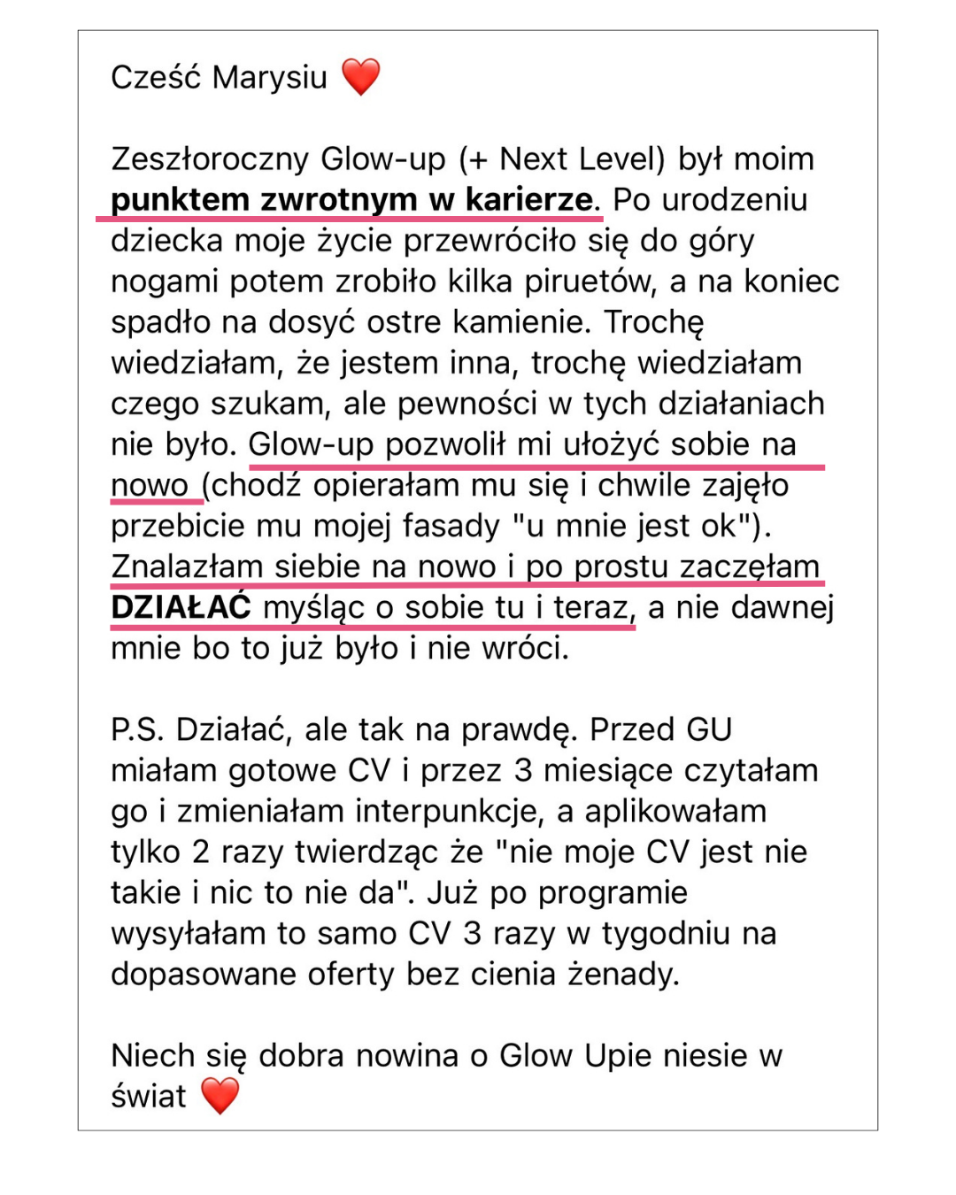 Opinia uczestniczki Ela